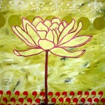 contemporary colorful flower painting