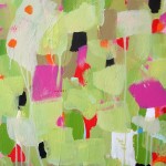 colorful abstract with pinks and greens